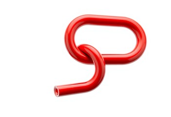 Naklejka premium red ribbon on white background