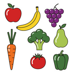 Vibrant Fruits and Vegetables A Colorful Collection of Healthy Foods