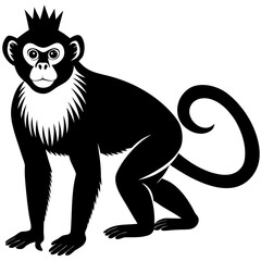 vector illustration of cartoon lion