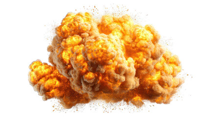A large, fiery explosion cloud