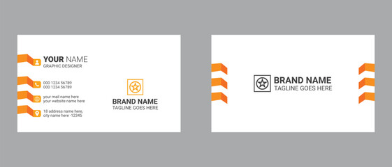 creative simple business card design template and modern visiting card design.	