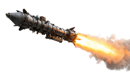 Missile launch in flight