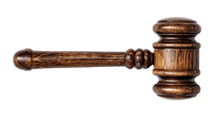 Wooden gavel,  isolated against black