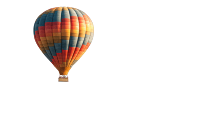 Colorful hot air balloon against a black background (1)