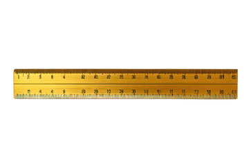 Wooden ruler with centimeter markings
