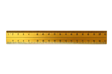 Wooden ruler with centimeter markings