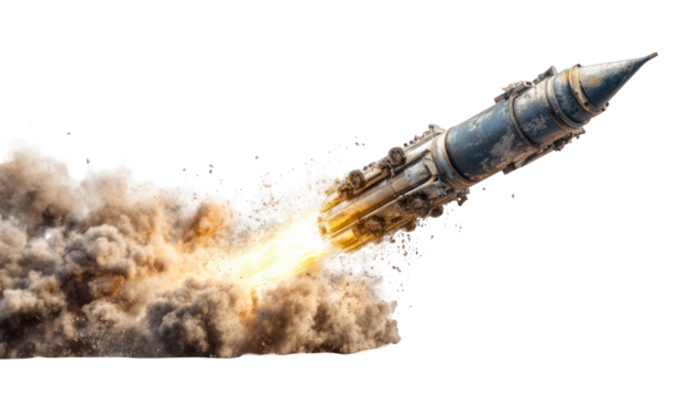 Missile launch in dramatic explosion