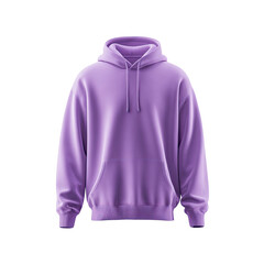 Lavender-purple hoodie, front view,  plain design