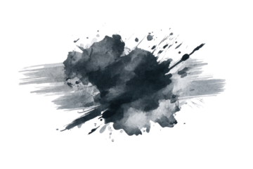Abstract grayscale ink splatter, textured