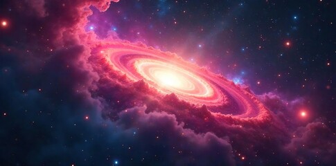 Obraz premium Awe-inspiring telescopic view of a vibrant nebula, swirling cosmic dust and gases forming celestial wonders Ideal for astronomy, space exploration, and science fiction projects , cosmos, cosmic