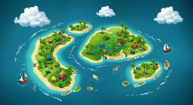 Cartoon islands