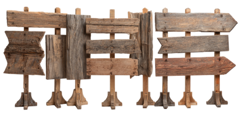 Rustic Wooden Directional Signs