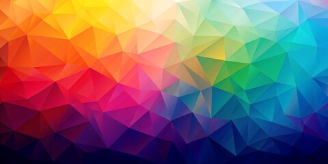 Obraz premium Colorful abstract geometric background with triangular shapes, creating a vibrant and modern design with a mosaiclike pattern, perfect for artistic and trendy projects