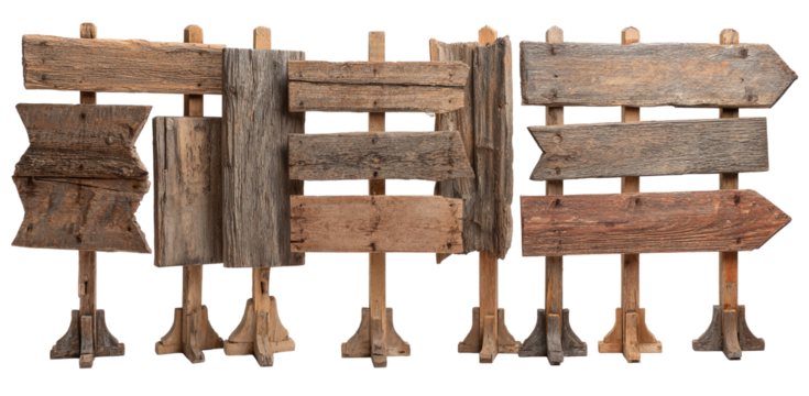 Rustic Wooden Directional Signs