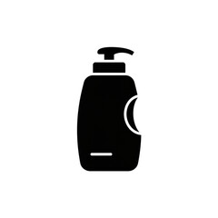 Liquid Soap Dispenser Black Silhouette of a Refillable Pump Bottle