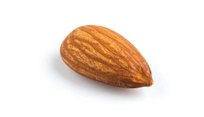 Single almond on white background (1)