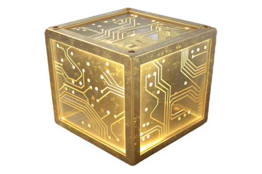 Cube isolated on transparent background