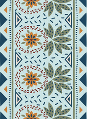 Classic Popular Flower Seamless pattern background - For easy making seamless pattern use it for filling any contours