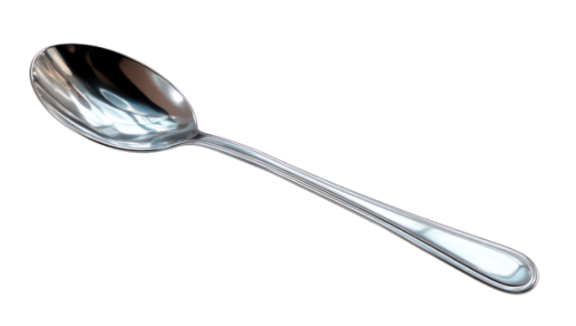 A shiny silver spoon