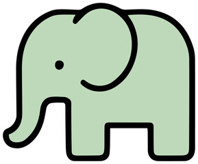 Adorable Cartoon Elephant Illustration