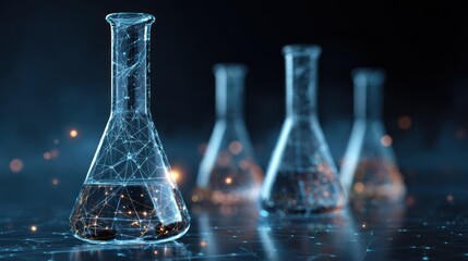 Lab flasks, digital network