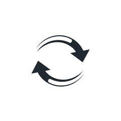 Refresh Reload Sync Loop Arrows Icon Vector Graphic - Continuous Cycle and Update Symbol for Web and App Interface