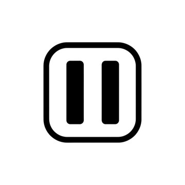 Pause button isolated on transparent background