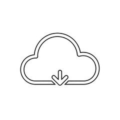 Cloud Download Icon - Data Storage and Transfer Symbol