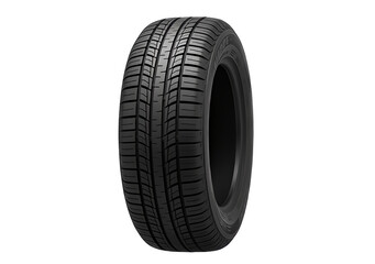 New car tire isolated on transparent background