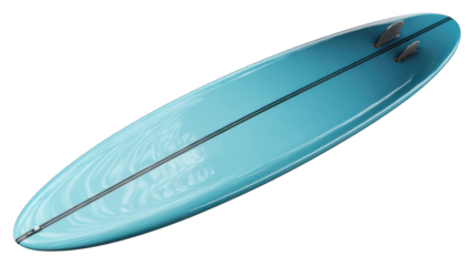 Light teal surfboard from above