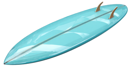 Light teal surfboard