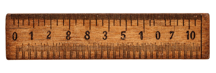 Wooden ruler with inch markings (3)