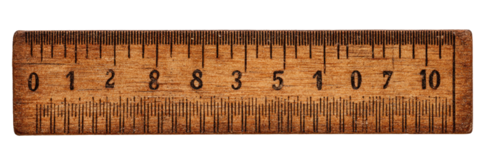 Wooden ruler with inch markings (3)