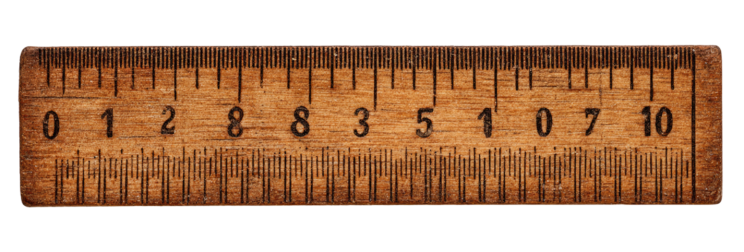 Wooden ruler with inch markings (3)