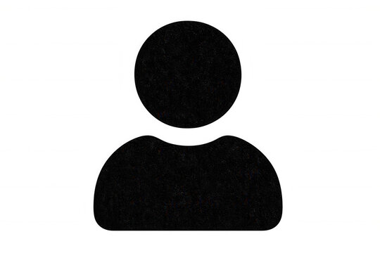 Black silhouette of a person against a transparent background, ideal for design projects or profile placeholders in digital applications