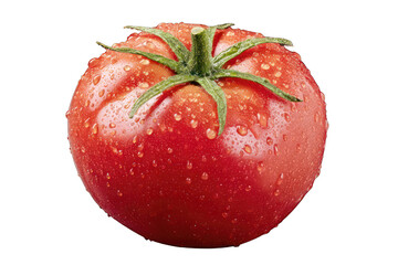 Close-up of a fresh, round tomato