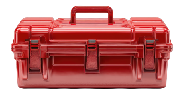 Red toolbox front view