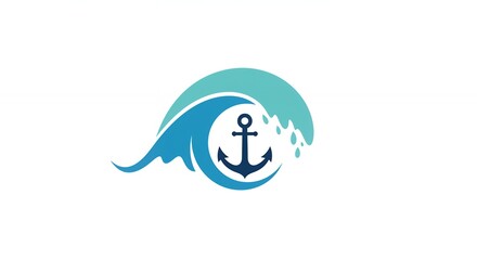 Ocean waves logo design