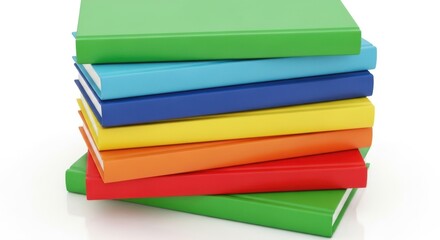 Stack of Colorful Books for Learning and Knowledge