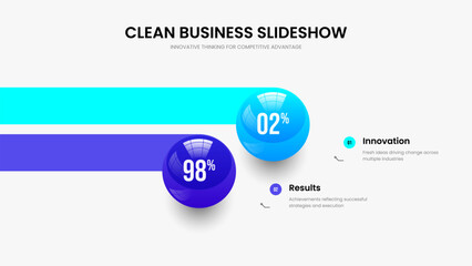 Fototapeta premium Medical Showcase 2 Step Chart Frame Layout. Company Development Two Option Graph Slideshow Design. Sales Forecast Presentation Template Vector Illustration.
