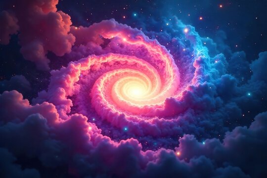 Mystical energy radiates from a swirling vortex of light and color, suggesting divine power and ethereal beauty  Perfect for fantasy, spirituality, and new age concepts ,  sacred,  art,  occult