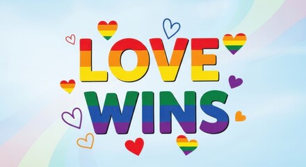Vibrant Love Wins Illustration Celebrating Pride and Inclusivity