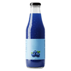 Bottle of drinking blueberry