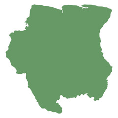 map of suriname green