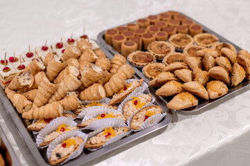 birthday party snack table, white background