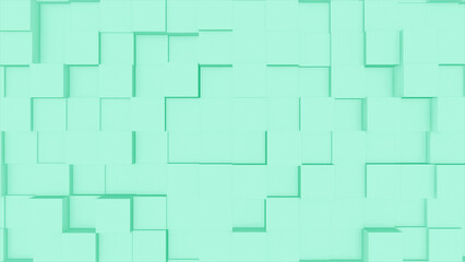 Turquoise color simple and elegant 3d squares geometrical futuristic background for professional or...