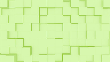 Lime green color simple and elegant 3d squares geometrical futuristic background for professional or business purpose