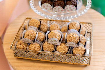 Condensed milk sweets with decorated molds