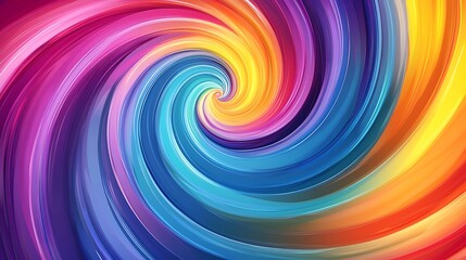 Obraz premium Rainbow swirl abstract colorful artwork high resolution picture
