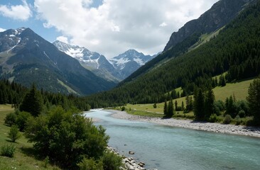 mountain river in the mountains
